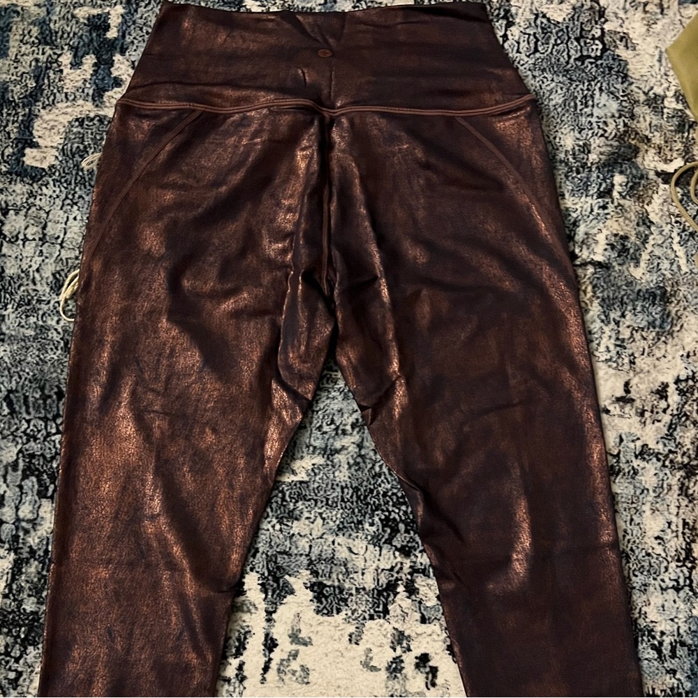 Manduka Metallic Copper Leggings